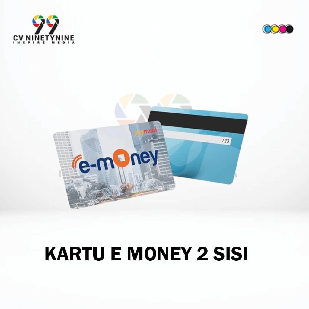 Cetak Kartu E-money Custom 1 sisi, 2 sisi