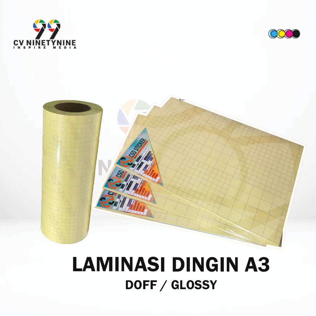 Laminasi Dingin A4, A3, A2, A1, A0  Doff Glossy