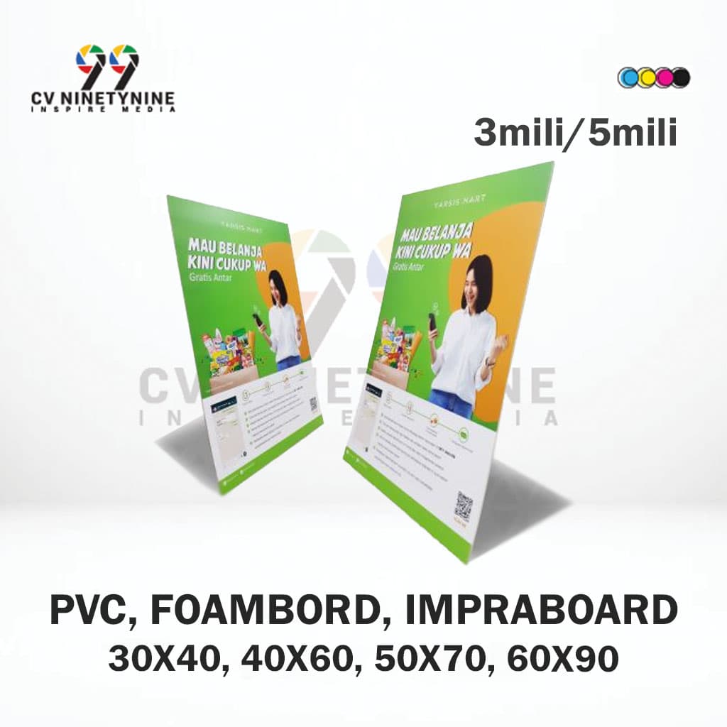 PVC, Foambord, Impraboard 30x40, 40x60, 50x70, 60x90