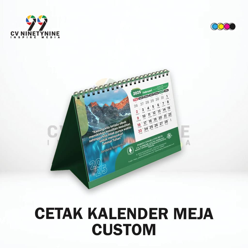 kalendar Meja Custom