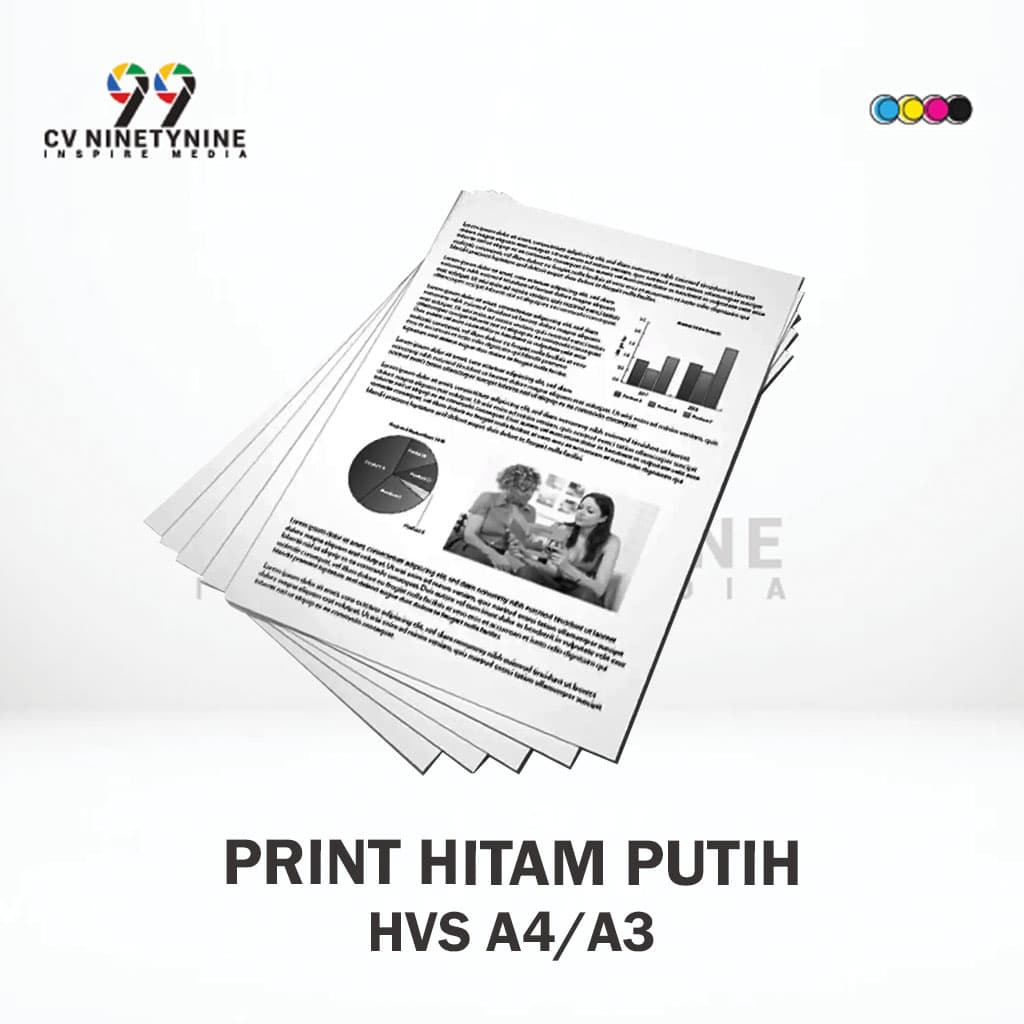 Print Hitam Putih HVS A4, A3