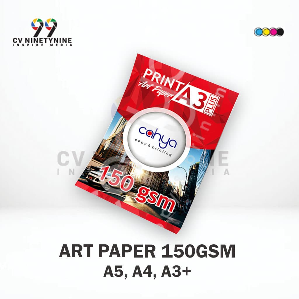 Cetak Art paper 150gsm A5, A4, A3+ Instant Ready